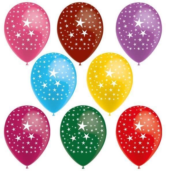 Ballons - Ciel Etoilé - Ø29 cm - Pochette de 8 - Décoration de fête - Mixte