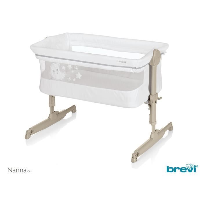 BREVI - Nanna Oh 2 en 1 CO-DODO et BERCEAU balancelle Broddé blanc