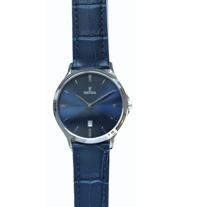 Montre - Festina - 16745/3 - Cuir - Analogique - Bleu
