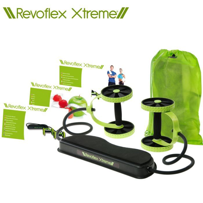 Ceinture de stimulation musculaire 360° - REVOFLEX XTREME - Extenseur - Fitness - Homme - Noir et vert