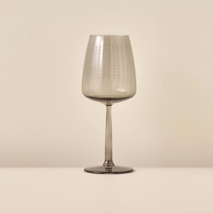 Gobelet en verre - Vison - 430 cc - Motif à pois - Couleur marron - Design élégant