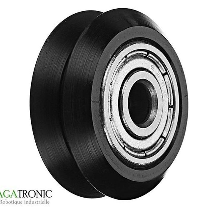 AGATRONIC Roue de type D 5mm POM noire pour Machine CNC
