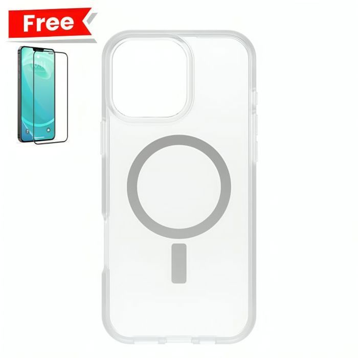 Coque iPhone 16 PRO - Crystal Clear - Magnétique - Incassable - Compatible MagSafe - Transparent