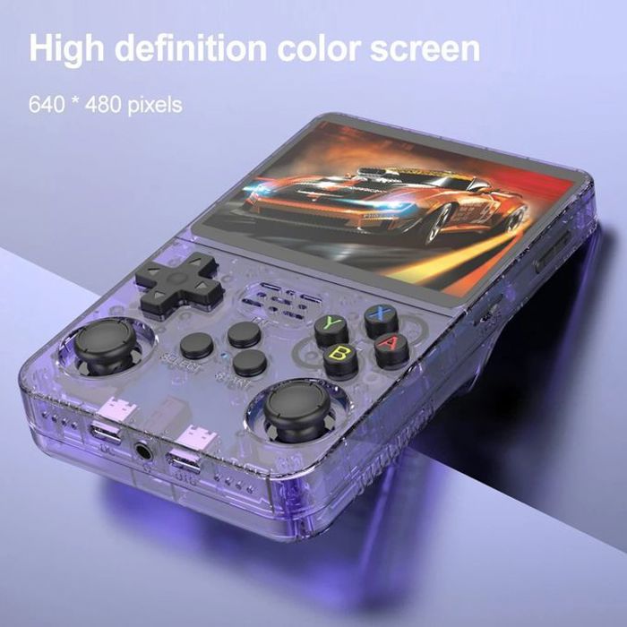 R36S Console de jeu portable rétro gaming écran IPS 3,5 pouce, Wifi + Bluetooth plus de 1500 jeux, sortie HDMI et TV