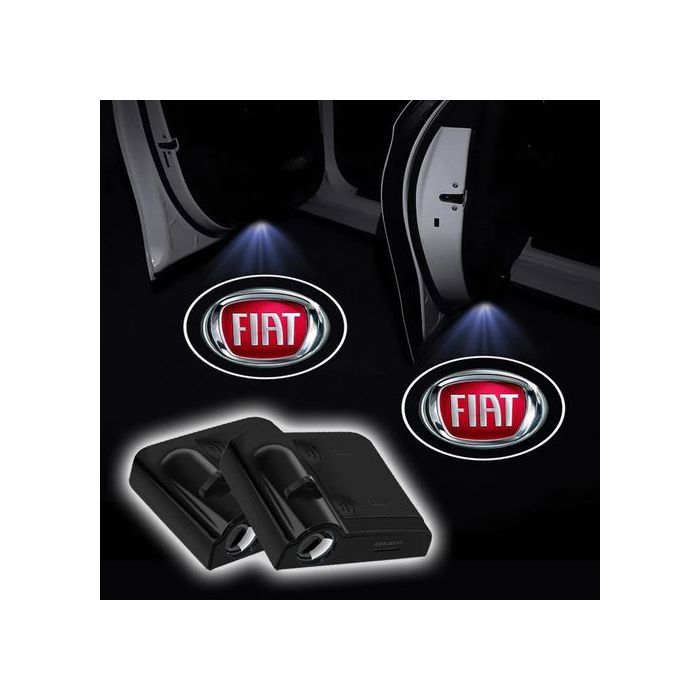 2 PCS Projecteurs Logo - FIAT lampe HD, Ampoules de bienvenue