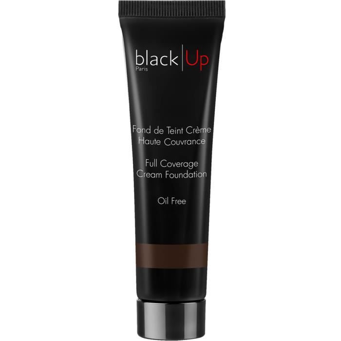 Fond de teint crème - BLACK UP - HC15 - Haute couvrance - Tous types de peau - Marron