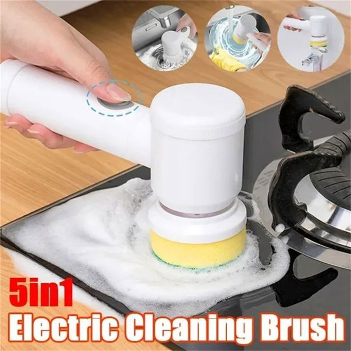 Brosse rotative magique, nettoyeur électrique sans fil rechargeable, 3 têtes