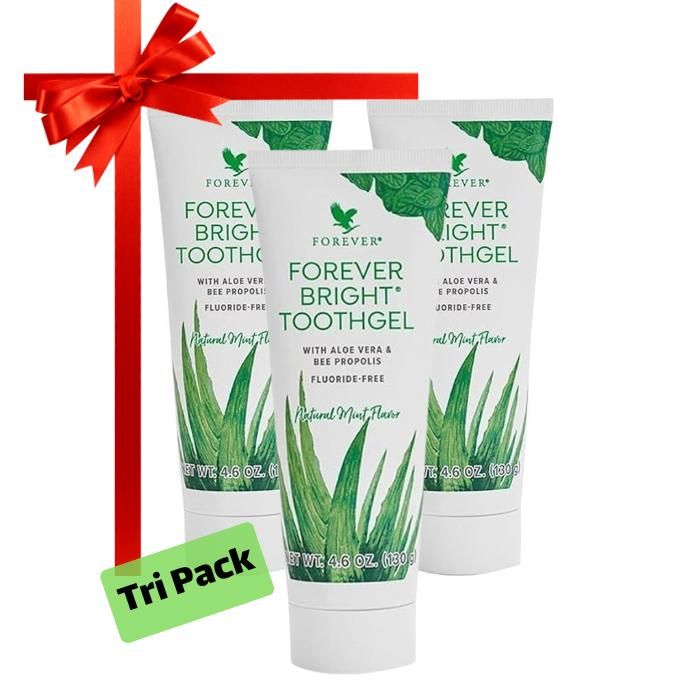 Gel dentaire - Forever Bright - Pack de 3 - Sans fluor - Non abrasif - 130g