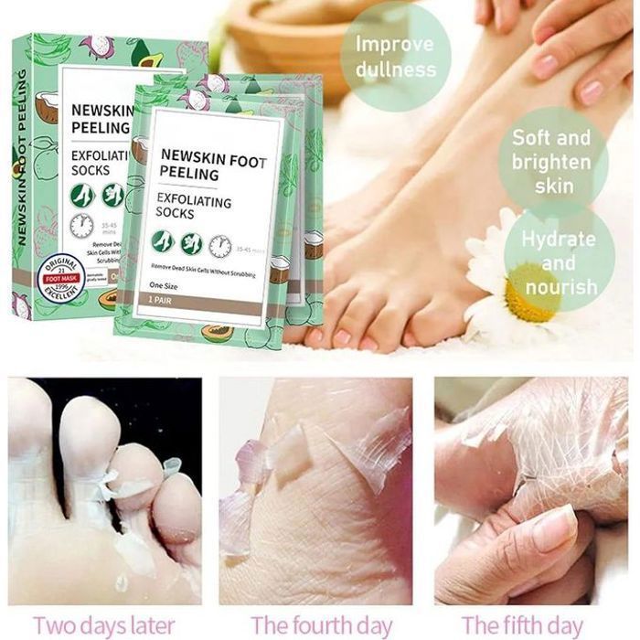 Masque de pieds peeling - GUANJING - Hydratant - Effet antiseptique - Multicolore - Mixte