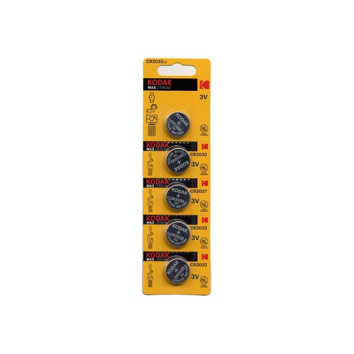 Kodak Pile boutons 3V (Blister) au MAX lithium CR 2032, paquet de 5piles