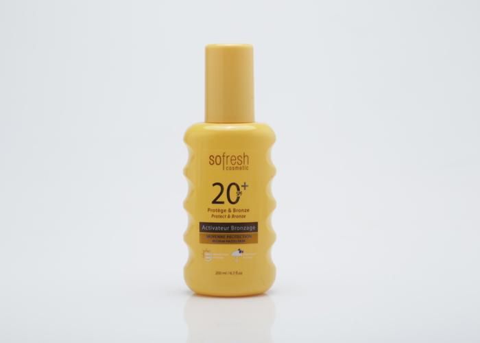 Activateur Bronzage - SO FRESH - 200 ML - SPF 20 - Formule Hydratante - Protection UV
