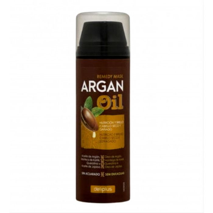 Deliplus masque à l'huile d'argan nutrition et brillance sans rinçage cheveux secs et abîmés 150 ml