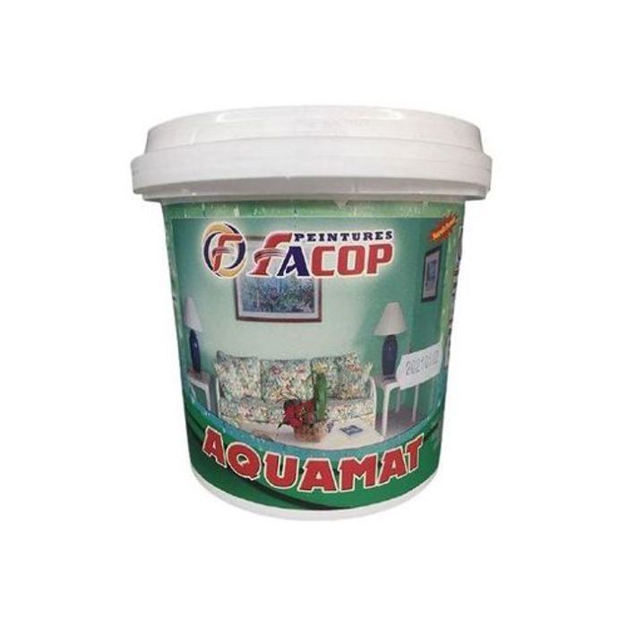 FACOP AQUA MAT Peinture à L'eau mate blanc (l'intérieur et l'extérieur)
