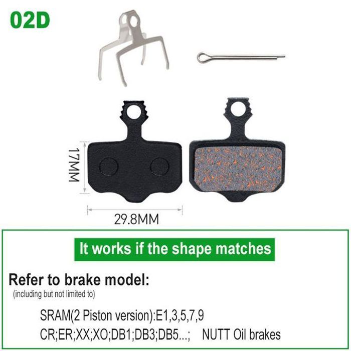 Plaquettes de frein à disque hydrauli semi-métalliques pour vélo,1 paire, pour WinterMANO SRAM AVID HAYES Magura Formula et Scooter