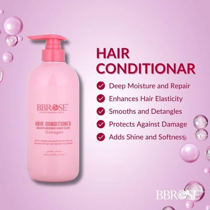 Bbrose après-shampoing au collagène, hydratation et réparation profondes