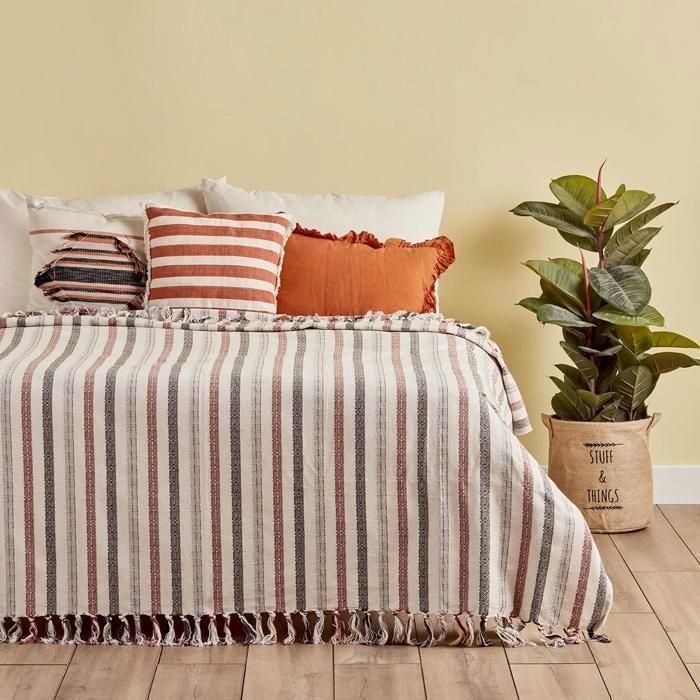 Couvre-lit - BELLA MAISON - Lois - 220x240 cm - 100% coton - Certifié OEKO-TEX
