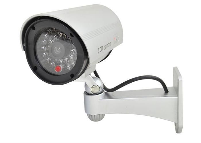 Caméra de surveillance factice - NO NAME - Gris - Pile - Plastique - Moyen de dissuasion contre les voleurs