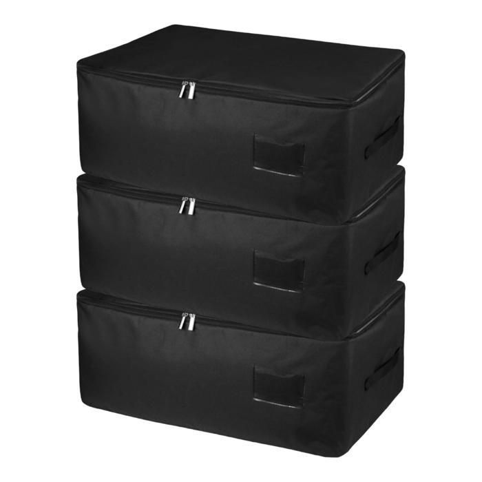 Lot de 3 Pcs Sacs de Rangement Étanche pour Vêtements et Bagages (Noir)