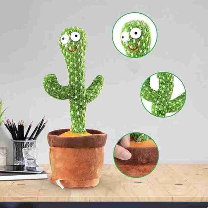 Cactus en peluche dansant-verte