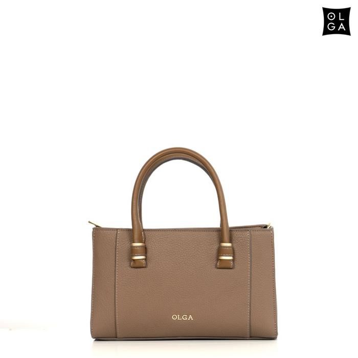 Sac à main - OLGA - Mini Classica - Marron Chocolat - Cuir - Zippée