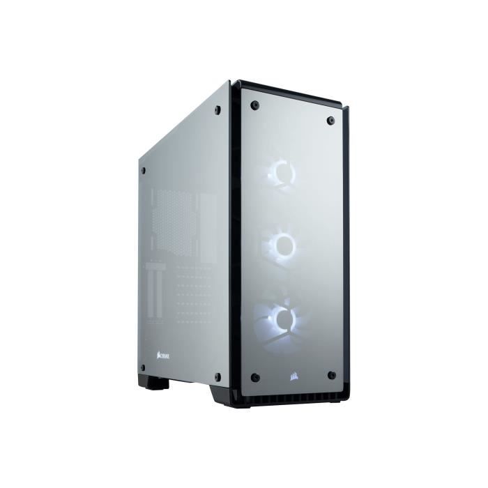 CORSAIR Boitier PC Crystal Series 570X RGB Mirror Black Tempered Glass, Premium ATX Mid Tower Case (COR0843591063111 )