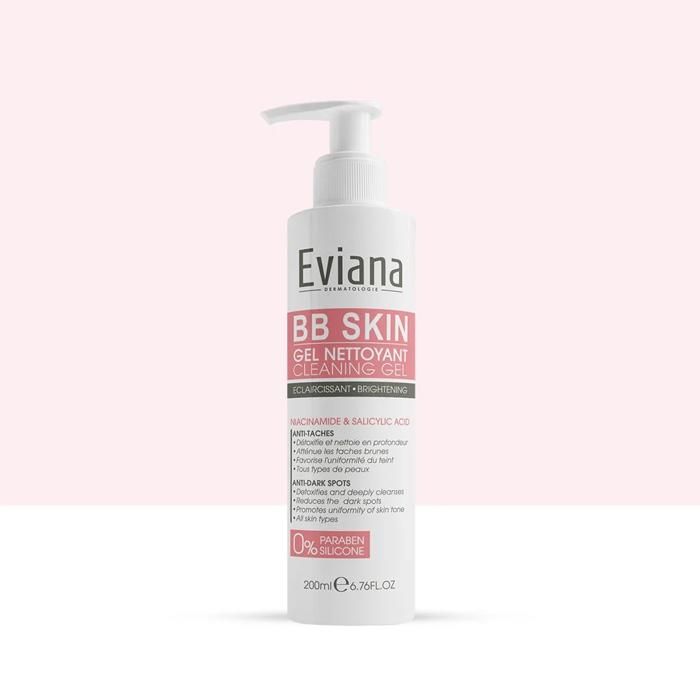 Gel nettoyant - EVIANA - Anti-taches brunes - 200 ml - Sans silicone - Acide salicylique