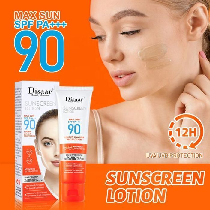 Crème Solaire - Disaar - SPF 90 PA+++ - Hydratante - Anti-âge - Non gras