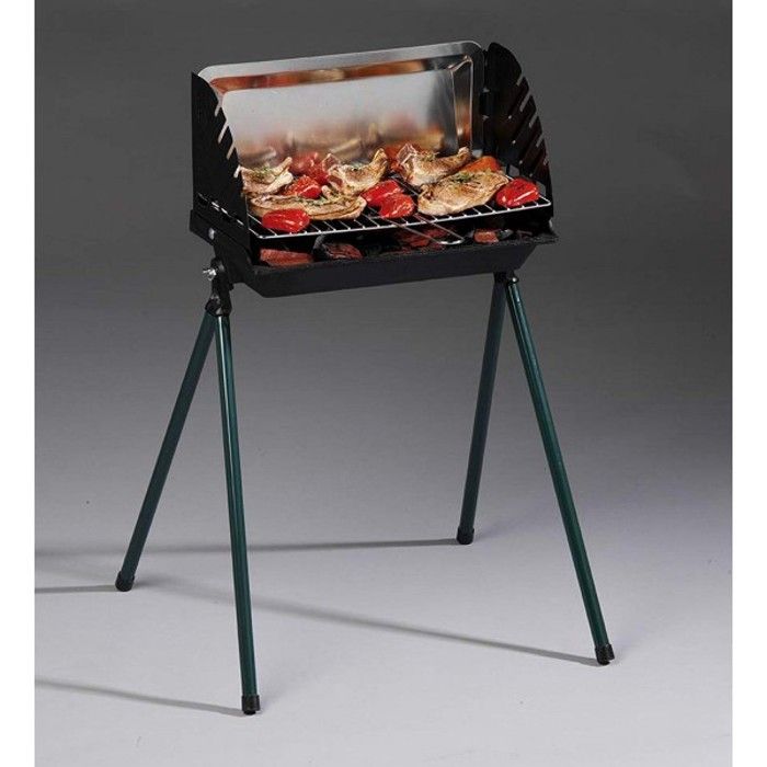 Barbecue à charbon - SOMAGIC - BARBECO - Cuve en fonte - Convertible en rôtissoire - Léger et compact