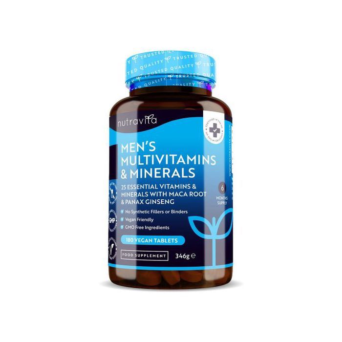 Nutravita Multivitamines et minéraux pour hommes 180 comprimés - Made in UK