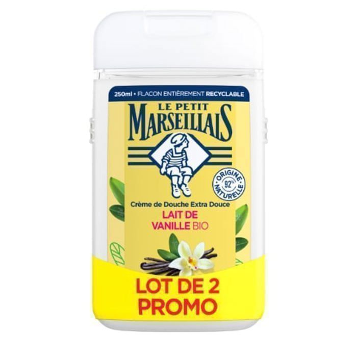 LOT GEL DOUCHE VANILLE 250 ML 1+1 GRATUIT