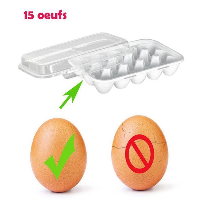 Support d'oeufs pour réfrigérateur, support de plateau d'oeufs farcis avec couvercle distributeur d'oeufs pour réfrigérateur
