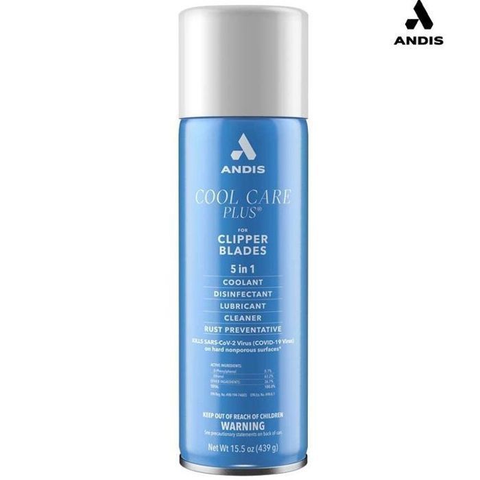 Andis Spray 5 en 1 Cool Care Plus desinfectant pour l'entretien des lames de tondeuse (439 g)
