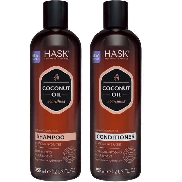 Hask Shampooing & Conditionneur Nourrissant a l'Huile de Coco - Made in Usa
