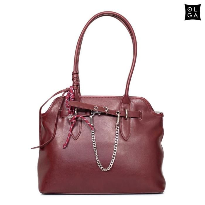 Sac à main - OLGA - Sea - Bordeaux - Zippée - Mat - Femme