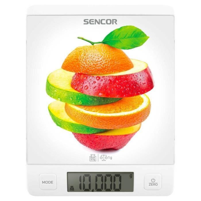 Balance de cuisine SENCOR SKS7000WH 10KG, BLANC