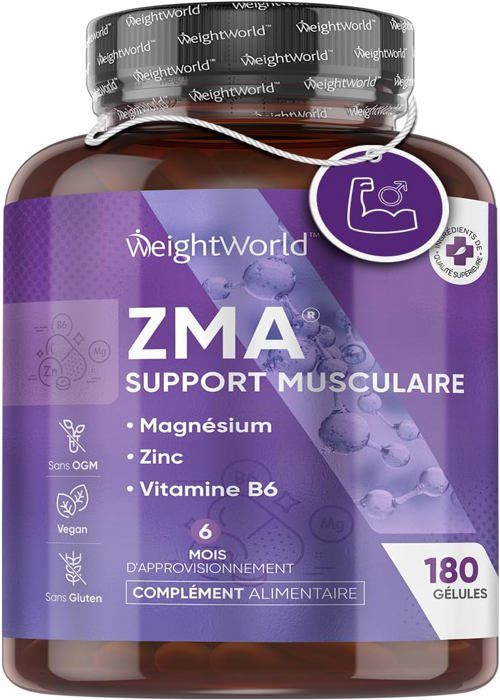 ZMA, Magnésium Zinc et Vitamine B6 - 180 Gélules Vegan