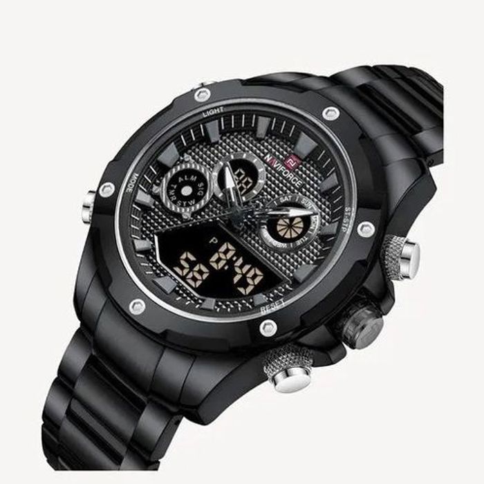 Montre Homme - Naviforce - Version 2023 - Luxe - Bracelet  NOIR - Design Élégant