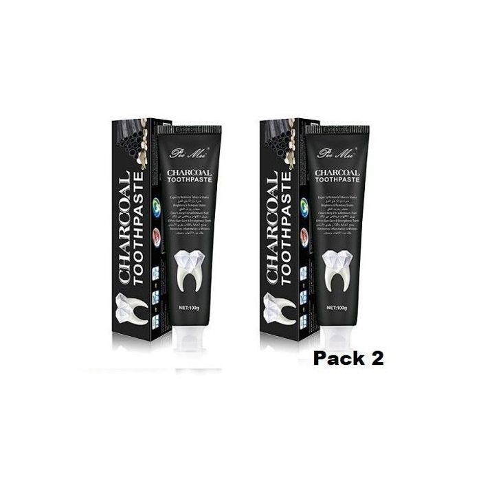 Charcoal toothpaste pack 2 dentifrice au charbon de bambou, nettoyage des dents et protéger les dents