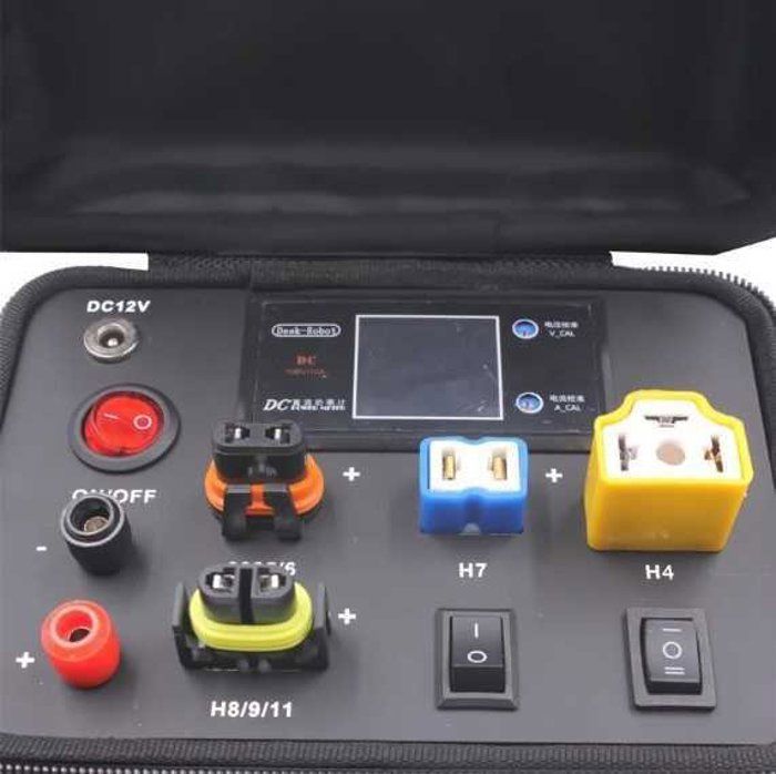 110V 220V à 12V Auto Lampe Mini Testeur Sac H4 H7 LED Phare T10 T20 1156 1157 H1 H8 H9 H11 Voiture LED Lumière Test