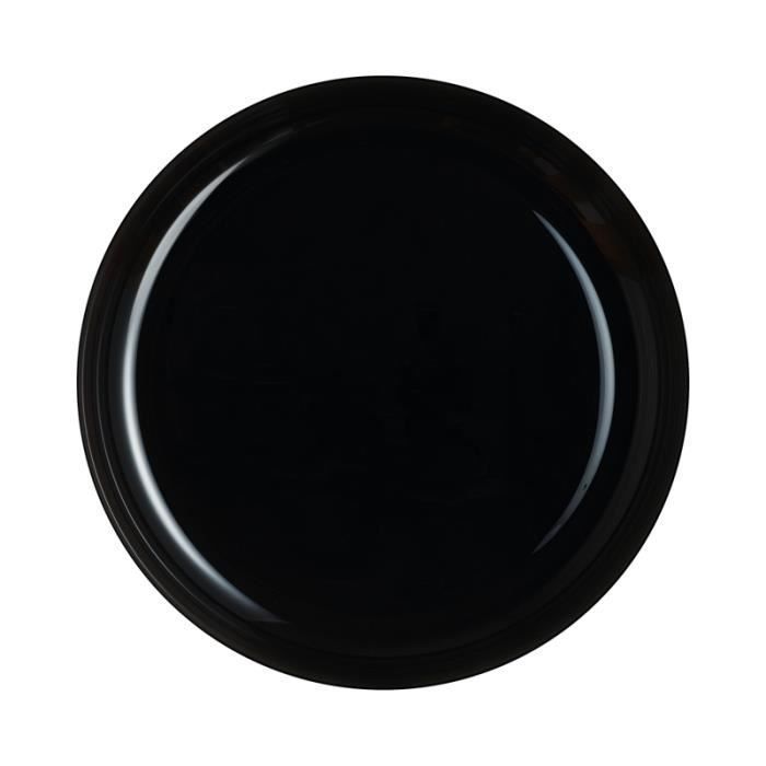 Assiette - Friend's Time Experience - Mezze - 29 cm - Verre trempé - Noir