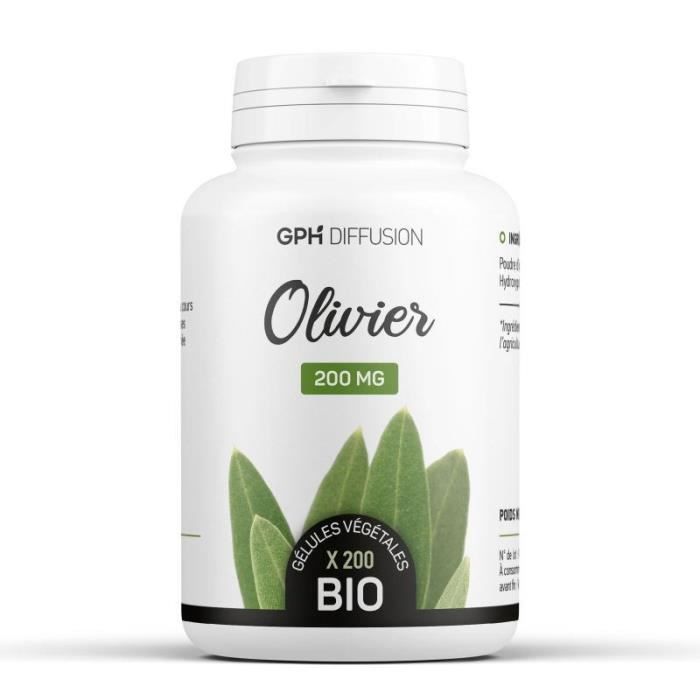 Olivier feuille biologique 200 mg - 200 gélules végétales