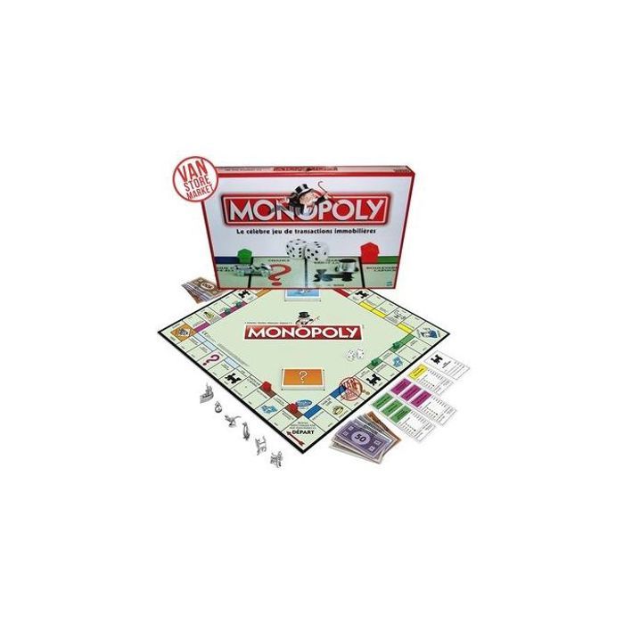 Monopoly - Jeu de société classique - Edition française avec dé rapide et pion chat