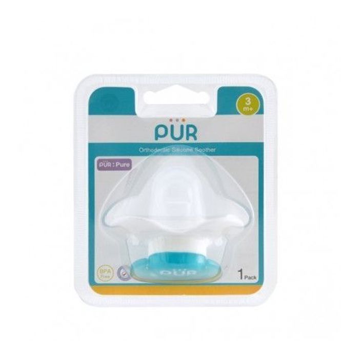 Pur Sucette Orthodontique Pür - 3 mois et plus // Bleu