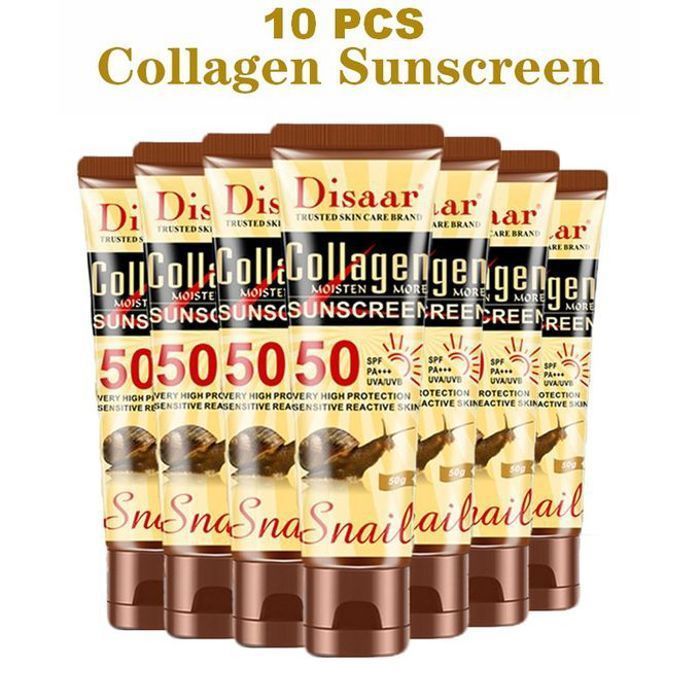 Pack of 10 Crèmes solaire SPF 50 pour le visage, Anti-UV, protection, blanchissante