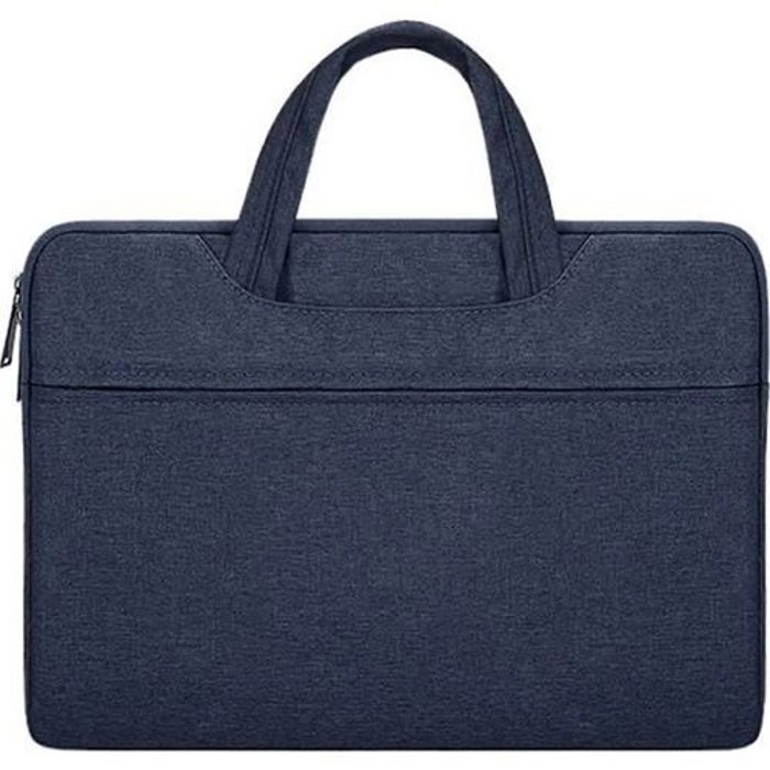 Sacoche d'Ordinateur portable 15.4 Pouces Multi-compartiment en Denim - Bleu