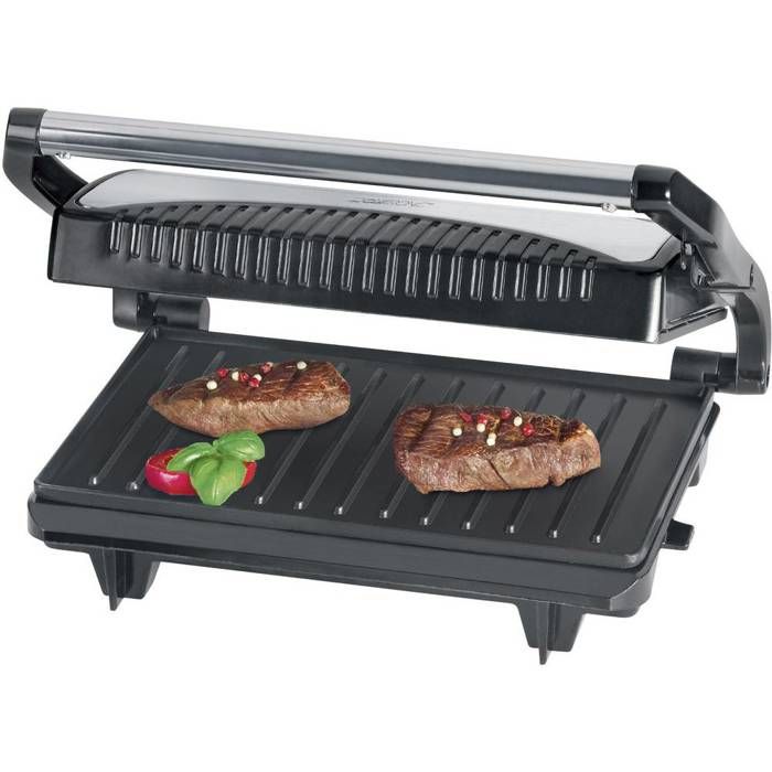 Grill à contact Clatronic MG 3519 noir, acier inoxydable