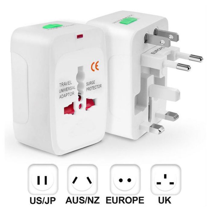 Adaptateur prise de voyage international all-in-one  pour usa, eu, uk, au