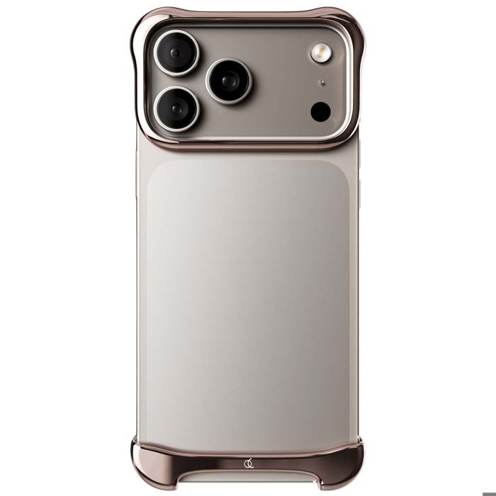 Skydd och Design för iPhone 17 Pro Max Bumper Skal i Robust Aluminium Arc Pulse Rosa