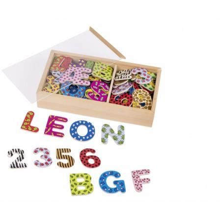 Jeu éducatif - GOKI - Aimant alphabet et chiffres - 88 éléments - Multicolore - Pour enfants à partir de 3 ans