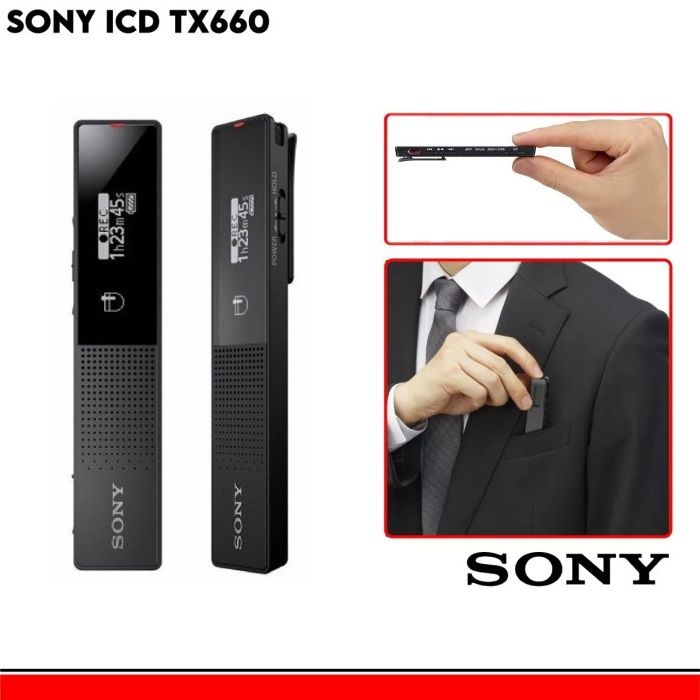Sony enregistreur vocal numerique 16GB Stereo ICD-TX660 réduction de bruit 636H
